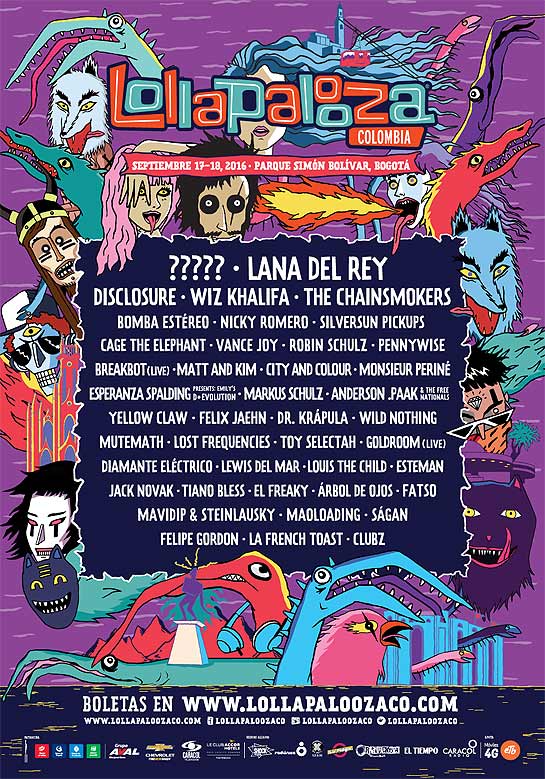 Lollapalooza Colombia 2016 | Lineup | Tickets | Dates | Live Stream ...